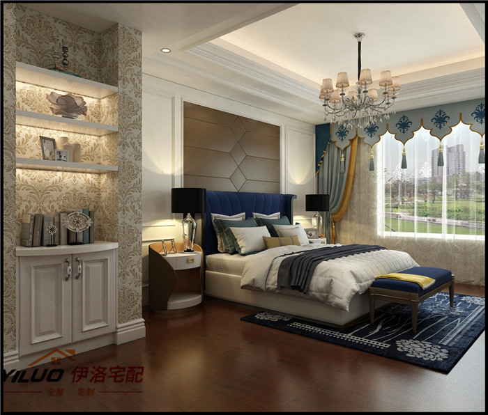 木饰面 床头 现代简约