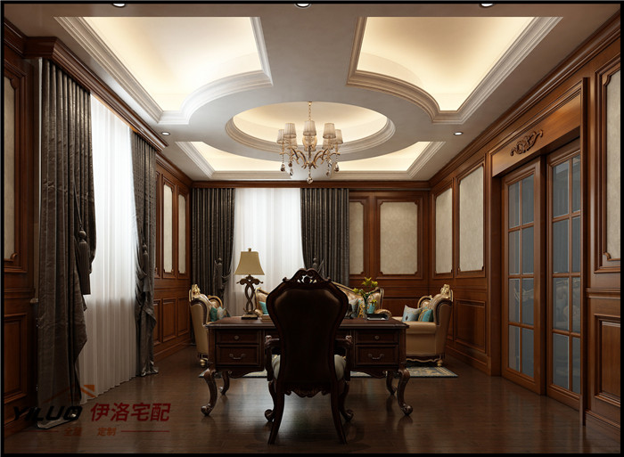 木饰面 书房 欧式豪华