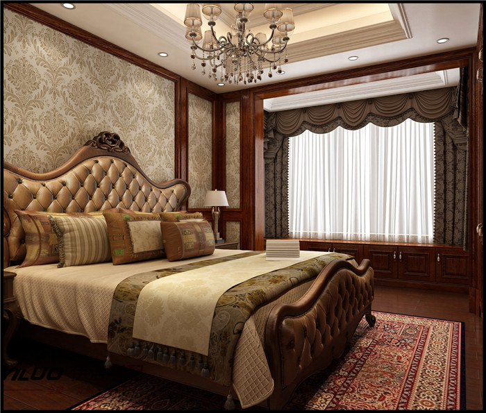 木饰面 卧室美式经典